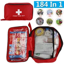 184 в 1 SOS аварийное снаряжение для кемпинга, снаряжение для выживания, набор, снаряжение для улицы, тактический инструмент для безопасности, для улицы, портативная маленькая сумка для первой помощи