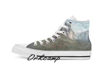 

Yosemite Valley Custom Casual High Top lace-up Canvas shoes sneakers Drop shipping