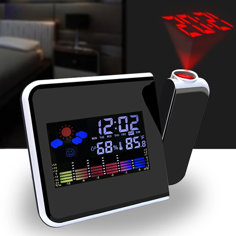 

Projection Alarm Clock Digital Back light Projector Desk Table Led Clock new