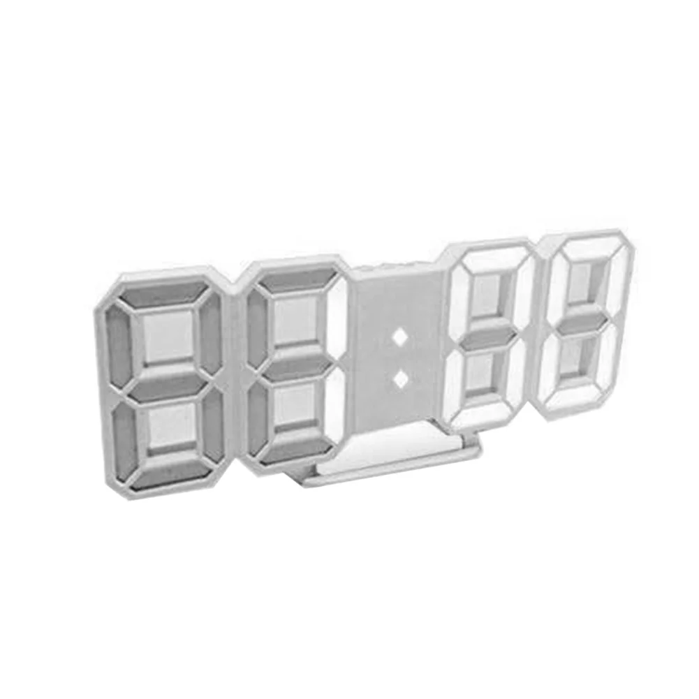3D светодиодный цифровой дисплей 12/24 часов настенный Повтор будильника домашний декор для гостиной