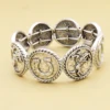 RechicGu Vintage Bracelet for Women Western Cowboy Saddle Race Horse Shoe Rodeo Stretch Bangle Boho Fashion Jewelry Dropshipping 1
