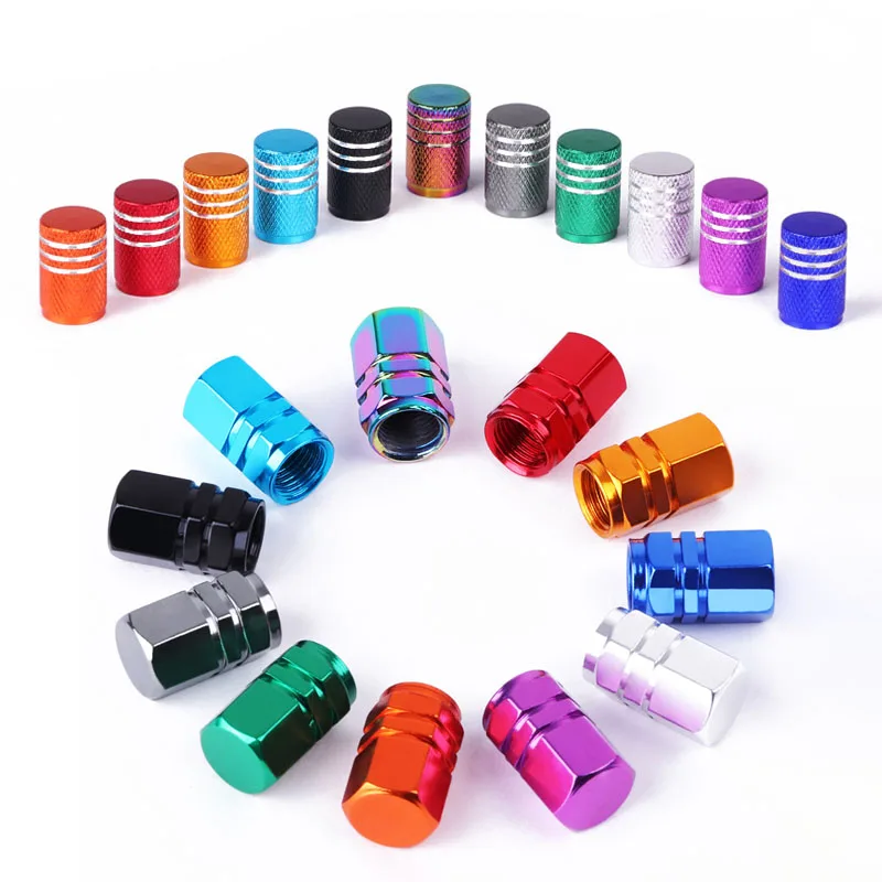 Bouchons de assujetSchrader en alliage d'aluminium pour vélo, 4 pièces, accessoires de bicyclette, pour camion, voiture 1 Bouchons de assujetSchrader en alliage d'aluminium pour vélo, 4 pièces, accessoires de bicyclette, pour camion, voiture 1
