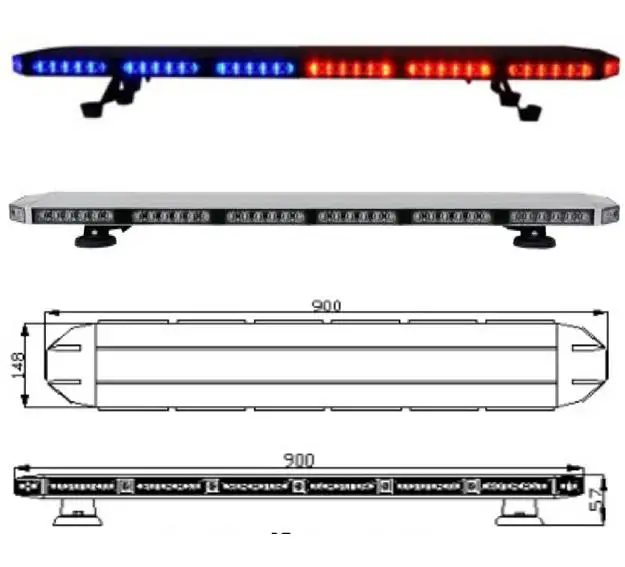 Emergency vehicle warning lightbar vehicle flash strobe bar light recovery truck beacon lightbar roof mount emergency light bar