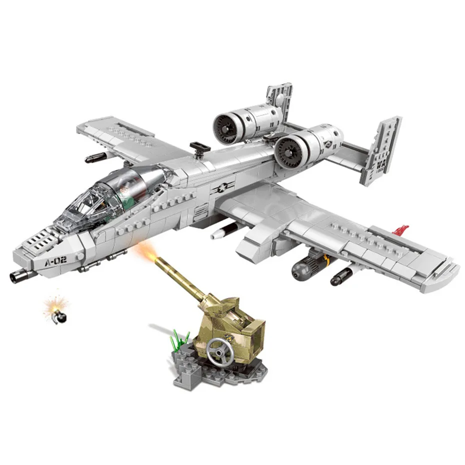 

XINGBAO 06022 Military Army Series 961PCS The A10 Fighter Set Building Blocks Brick Assembly Plane Model Kit Educational Toys