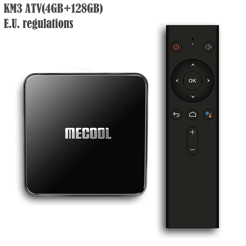 ТВ-приставка MECOOL KM3 A Android 9,0, 4 ГБ, 64 ГБ, 128 ГБ, Amlogic S905X2, 4 K, 5G, двойная Wi-Fi приставка, смарт-медиаплеер - Цвет: 4G 128G