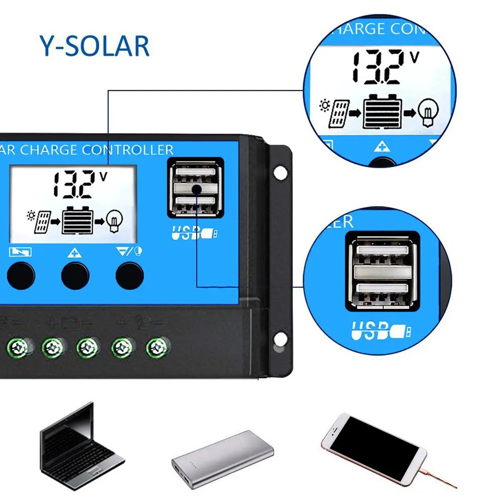 controladores lcd dupla usb 5v saida painel solar regulador fotovoltaico 03