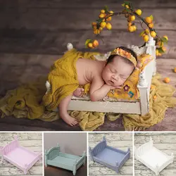 Детский реквизит для фотосъемки Ретро раскладная кровать дерево аксессуары для детской фотостудии flocati новорожденный фотография ребенок