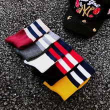 Женские однотонные хлопковые полосатые носки, белые спортивные носки в полоску для девочек, теплые зимние короткие носки, серые носки по щиколотку, носки-лодочки, 5 пар/лот