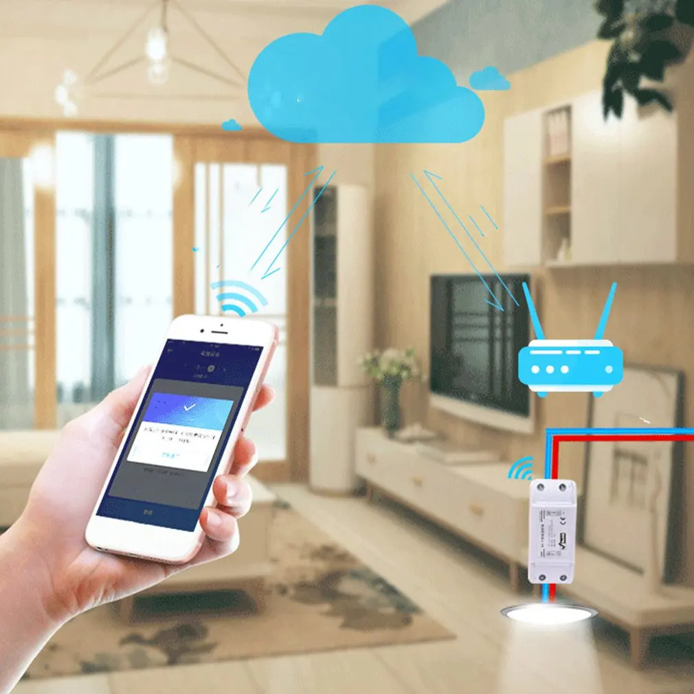 Wi-Fi переключатель переустановки дистанционного управления Умный дом профессиональная мода может поделиться семьей несколько мобильных телефонов управления