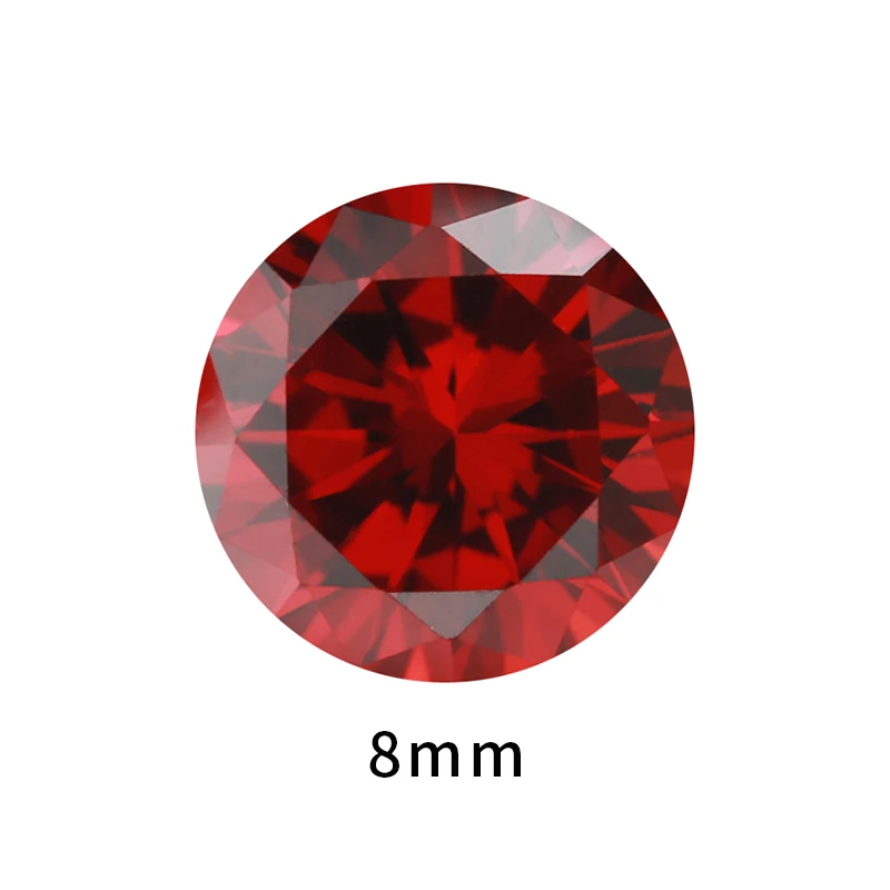 Red-8mm Shipei 925 пробы серебряные ювелирные изделия Сапфир Изумруд Рубин круглые серьги-гвоздики простые серьги-гвоздики для женщин подарок на день рождения - Цвет камня: Red-8mm