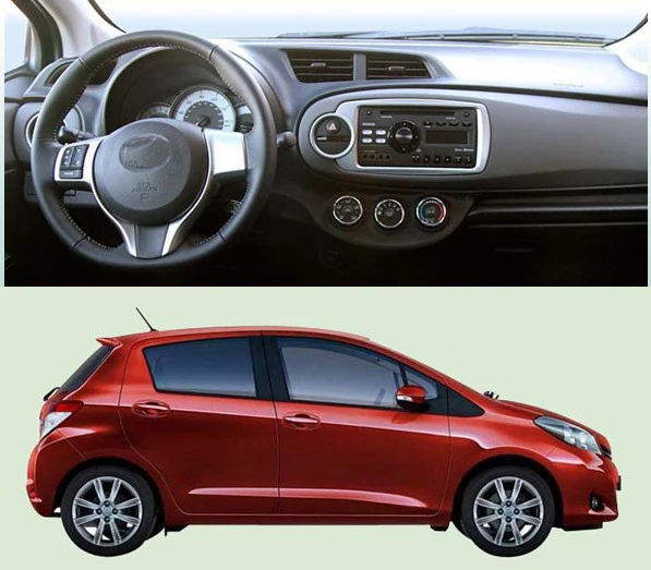 Автомобильная фасциас Аудио Панель рамка тире комплект для Yaris 2012 2013