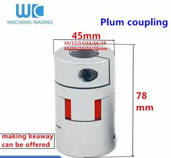 

Plum coupling star engraving machine servo motor aluminum alloy coupling D45 L78 inner hole 12-25mm