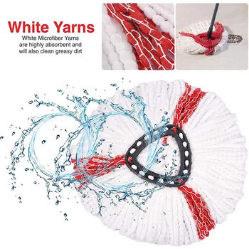 

3pcs Replacement for Vileda O-cedar Mop Heads Refill Microfibre Spin Mop 360 Rotating Floor Mop Head