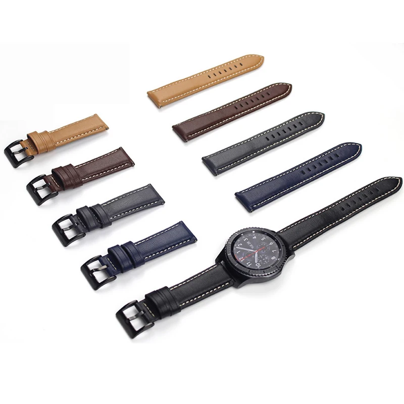 Gear s4 s3 Frontier band для Samsung Galaxy Watch 46 мм 22 кожаный браслет correa Huawei watch GT ремешок amazfit bip 47 44