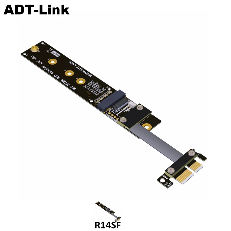 Адаптер M.2 M key NVMe SSD к PCI e PCIe x1 переходная карта Гибкий плоский кабель M2 keyM Express pci