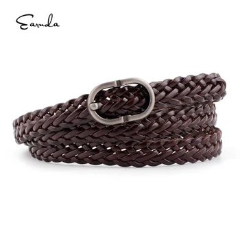 

Earnda Women's Bran Paper Braided Belt Wild Dress Pleated Pants Fashion Decorative Small Belt Women ремень