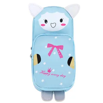 

1PC Korean Cartoon Animals PU Leather Cat Rabbit Panda Pencil Case Waterproof Pencils Bag Stationery Student Supplies