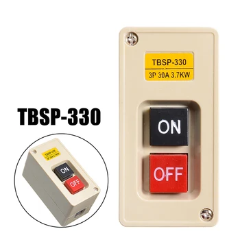 

TBSP-330 Switch 3 Phase 3.7Kw 30A ON/OFF Lock Tend Waterproof Power Push Button Switch Station for Textile Machinery Equipment