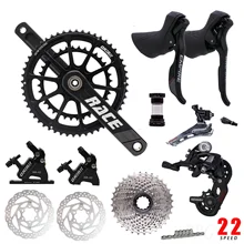 

2x11 Speed 22s Road Groupset Sti Kit Crank Cassette Chain Shifter Derailleur Hydraulic Disc Brakes UT 105 R7000