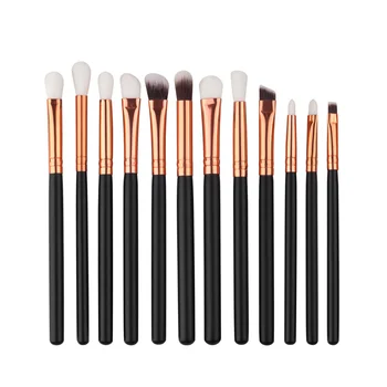 

12Pcs Professional Eyes Makeup Brushes Set Wood Handle Eyeshadow Eyebrow Eyeliner Blending Powder Brush Makeup Tool
