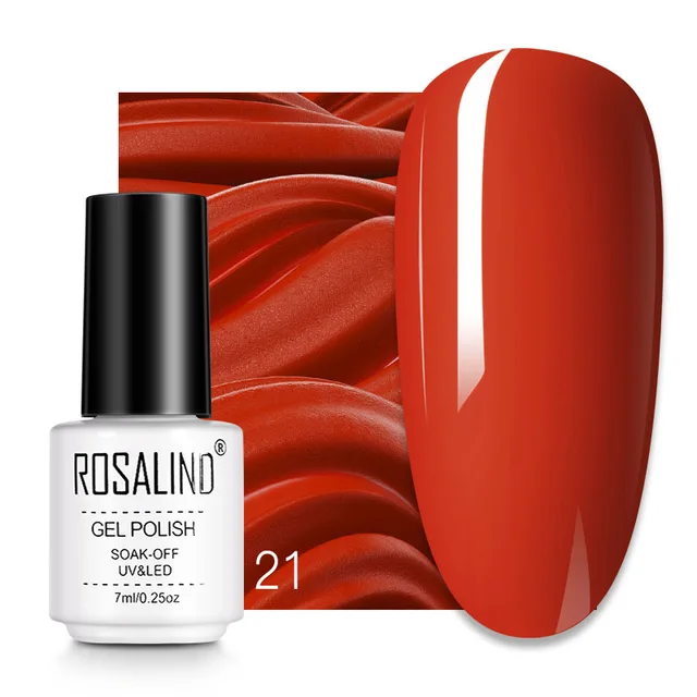 ROSALIND 7ML Nail Gel Polish Hybrid Varnishes All For Manicure Nails Art Base Top Coat UV Lamp Vernis Semi Permanent Varnishes RC21