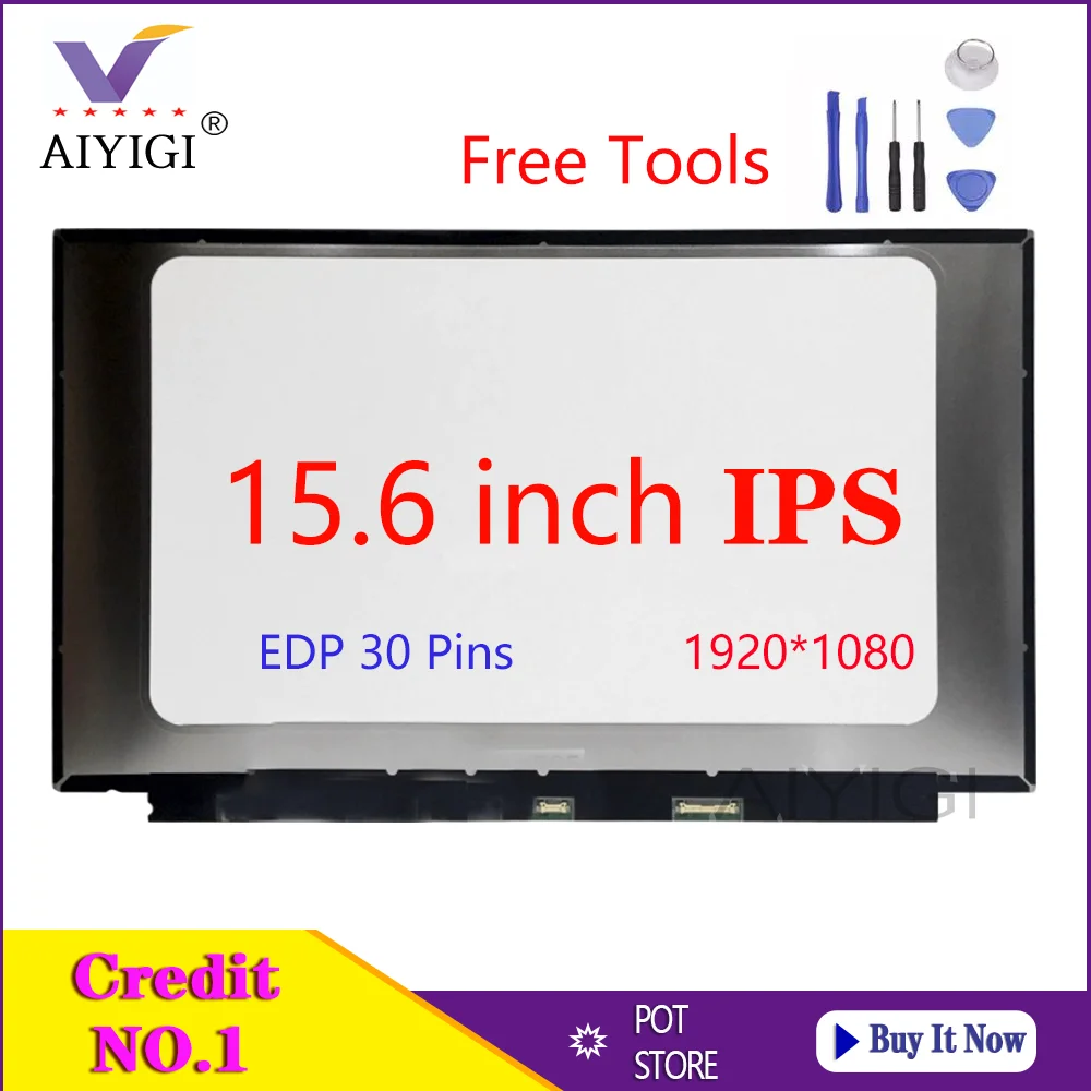 

15.6 Inch IPS Laptop LED LCD Screen NV156FHM-N61 V8.0 V8.1 Matrix Display EDP 30Pins FHD 1920X1080 Panel Replacement