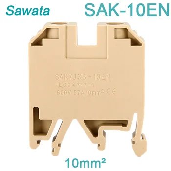 

CE 10Pcs Wire Conductor Wire Cable Terminal Blocks SAK-10EN Weidmuller Connector Screw Din Rail Terminal Blocks SAK10EN