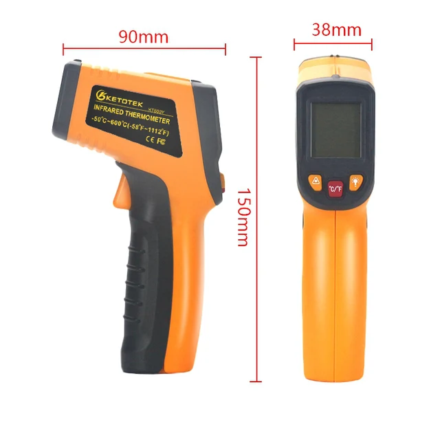 Handheld Non contact IR Infrared Thermometer Digital LCD Laser Pyrometer Surface Temperature Meter Imager C F Handheld Non-contact IR Infrared Thermometer Digital LCD Laser Pyrometer Surface Temperature Meter Imager C F Backlight -50~600C