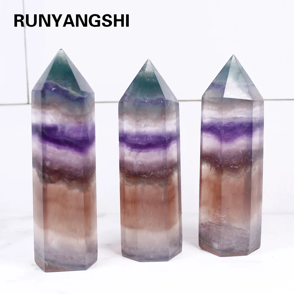 Натуральных расцветок флюоритовая Хрустальная точечное Исцеление с украшением