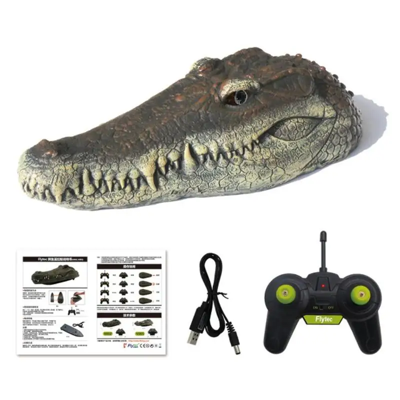 

Simulation RC Crocodile Boat 2.4GHz 15km/h Remote Control Speedboat for Drive Waterfowl Protect the Pool Spoof Toy
