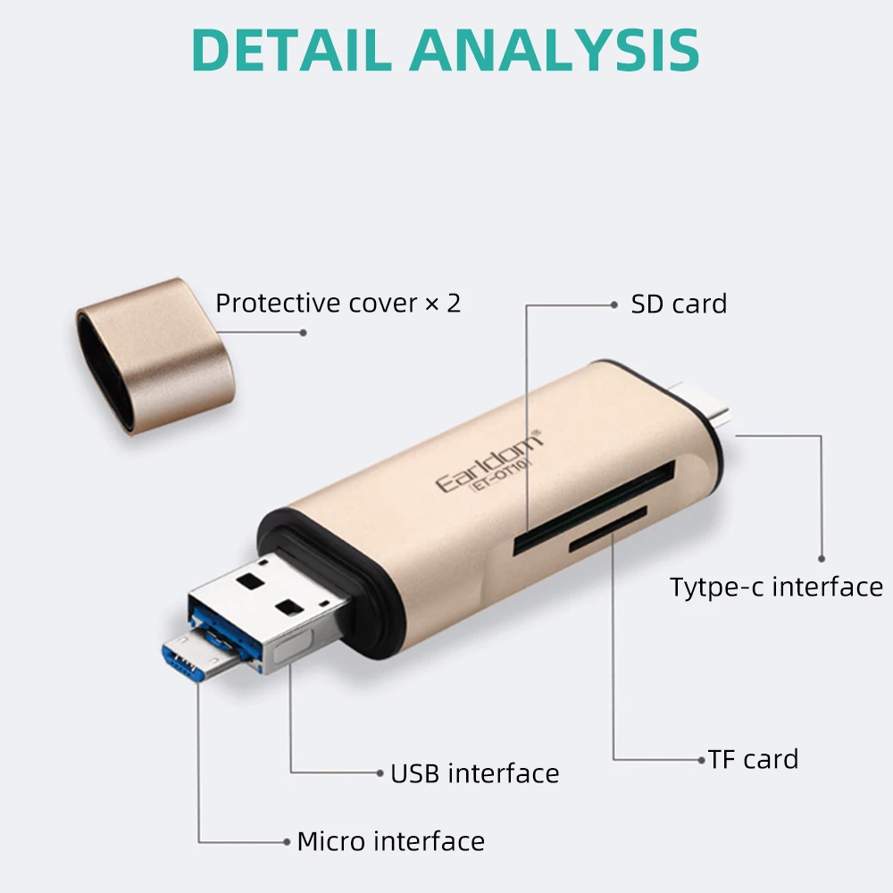 FDBRO горячий ридер типа C Android компьютер высокоскоростной кард-ридер Usb 2,0 в 1 TF/SD кард-ридер Usb 2,0 Micro Sd карта