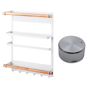 

Refrigerator Side Wall Rack Kitchen Refrigerator Rack with 5Pcs Rotary Switch Gas Stove Parts Gas Stove Round Knob