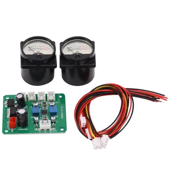 

2 Pieces of VU Panel Instrument Warm Backlight Recording + Durable Driver Board Module + Cable