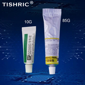 

TISHRIC 10g/85g GD9980 Thermally Conductive Adhesive Paste Silicone Plaster CPU Cooler Cooling Fan For heatsink radiator PC ST10