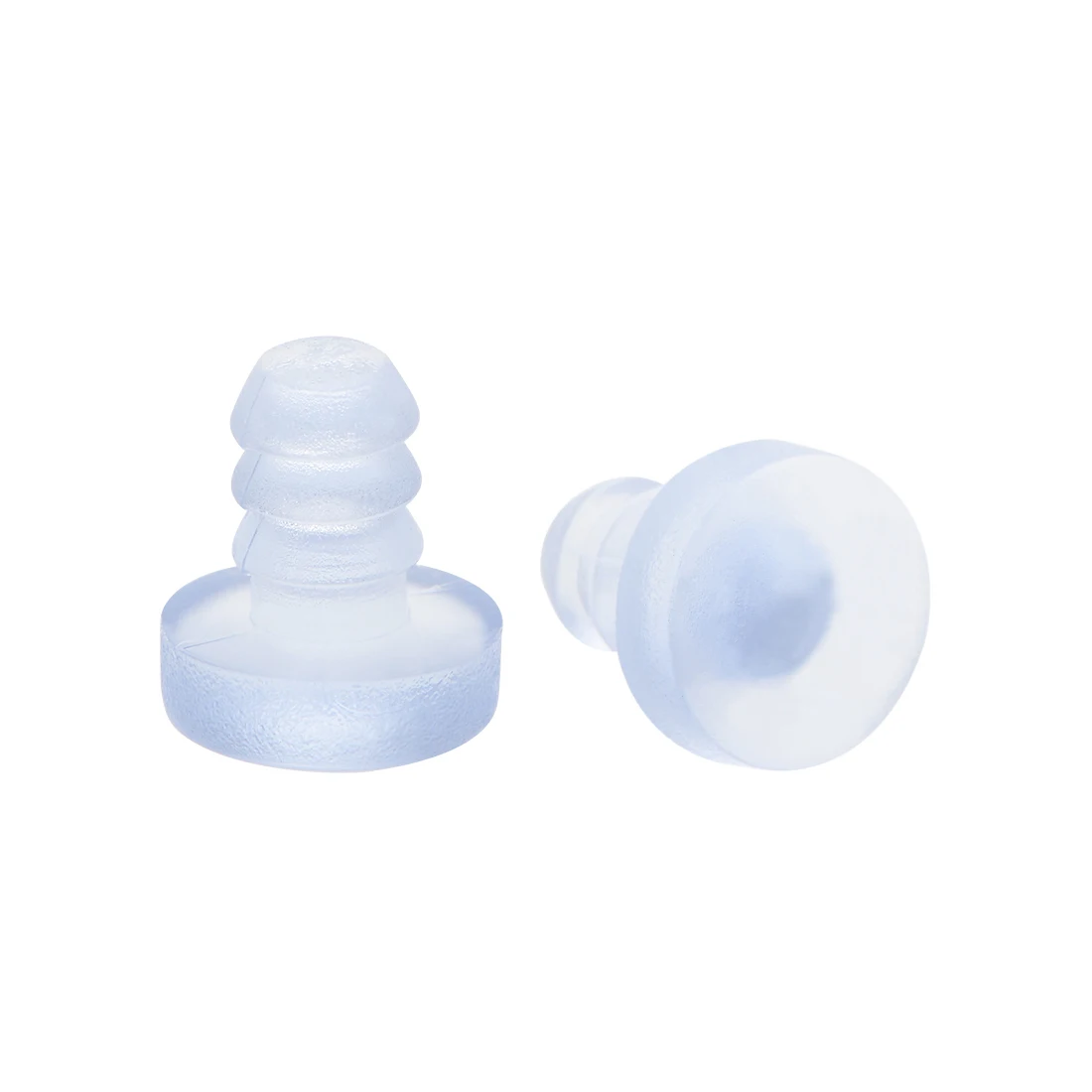 QUARKZMAN Topes De Mesa De Vidrio Con Vástago, 20 Piezas De Agarraderas De Goma Largas Almohadillas Antideslizantes Para Orificio De 5mm, Protectores De Extremo (Transparente