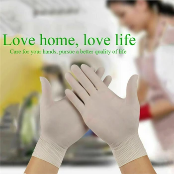 

100 Pcs Disposable Anti-Corrosive Nitrile Gloves Blue and Black Latex Gloves Tattoo Beauty Gloves