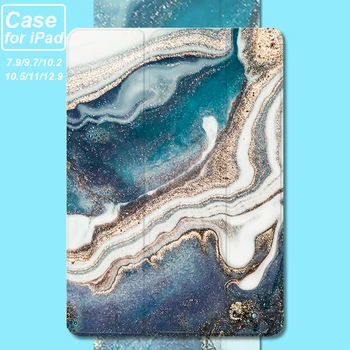 

Trifold Case for iPad 10.2 inch 2019 7th Gen air 3 Pro 10.5 mini 5 Tablet Cover for for iPad 9.7 inch 2018 6th 2017 5th Case