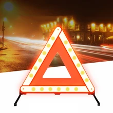 Triangle d'avertissement d'urgence de voiture avec veste réfléchissante, signalisation de panne de voiture pliante, réflecteur de route