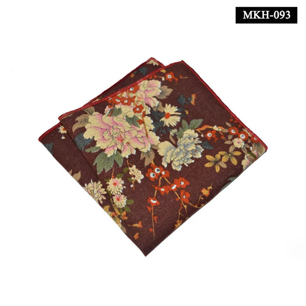 Мужской формальный Карманный квадратный цветочный платок с принтом вечерние аксессуары платок