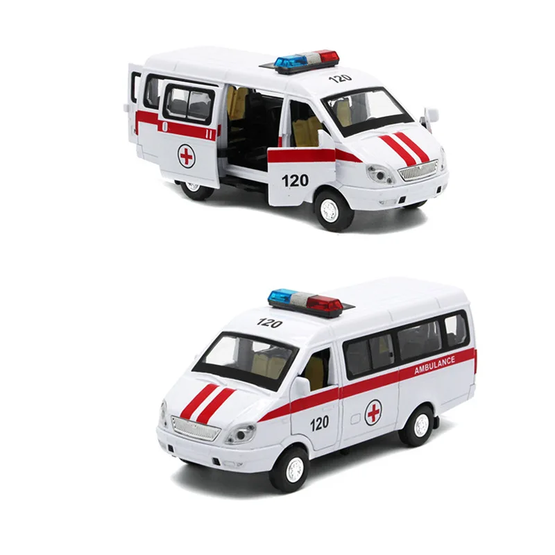 

CHILDREN'S Toy Model 120 Ambulance Alloy 110 Police Car Model Boy Model SWAT Toy Car