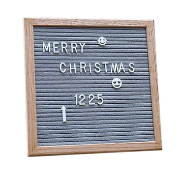 

Felt Letter Board Wooden Frame Changeable Mark Numbers Characters Message Boards for Home Office Signs-Dropship