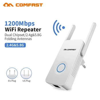 

Comfast Dual Band 1200Mbps WiFi Extender Internet Signal Wireless 2.4GHz 5GHz Wi-Fi