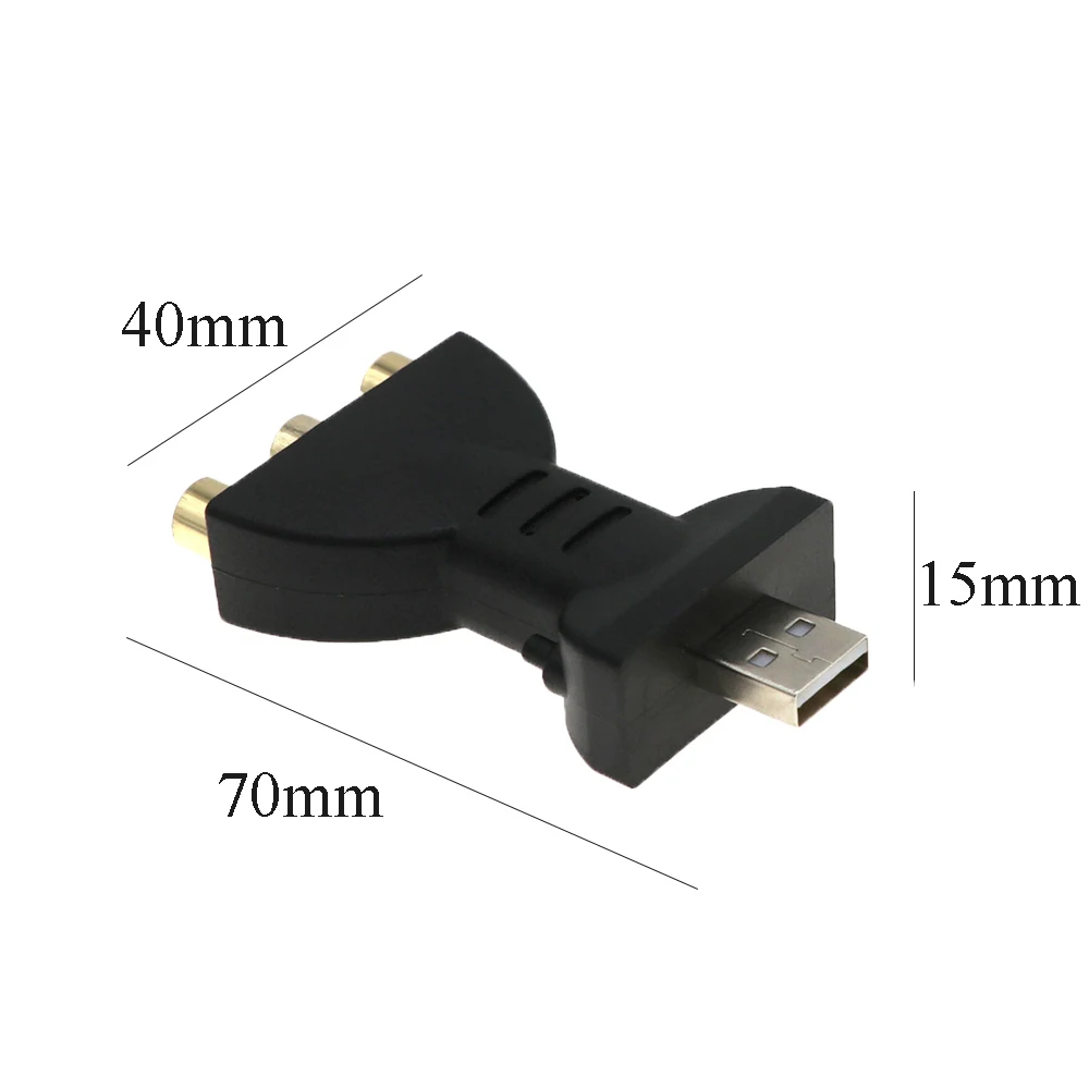 Новое поступление 1 шт. USB Male To 2RCA/3RCA Женский Видео Аудио позолоченный адаптер AV компонентный конвертер аудио адаптер Аксессуары
