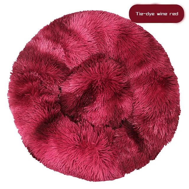Meijuner 2021 New Long Plush Pet Bed Super Soft Round Dog Bed Washable Dog Kennel Pet Supplies Cushion For Dog Cat Big Cushion 18