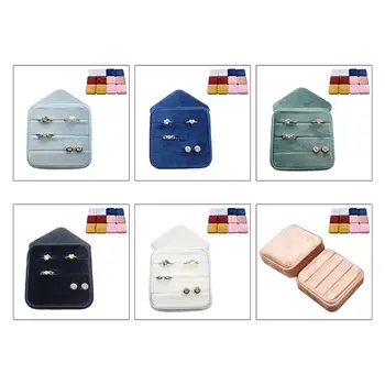 

Velvet Ring Box Square Jewelry Box Valentine's Day Ring Box With Detachable Lid P0RF