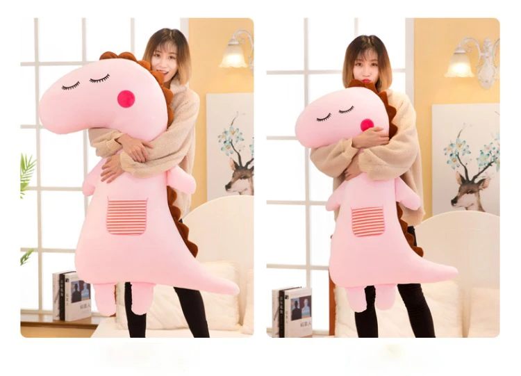 50-70 см kawaii Мультфильм плюшевые животные диванные подушки разной формы мягкая плюшевая игрушка мягкая заполнение динозавр подушка ребенок подарок на день рождения WJ132