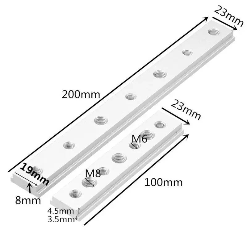 Алюминиевый сплав Т-треки слот Торцовочная дорожка слайдер стол пила калибровочный стержень подходит для 30/45 тип желоба различные стили