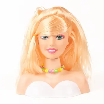 

Stylish Kids Makeup Toy Half-length Doll Model Toy Children Kids Cosmetics Set Princess Girls Doll Set Head Pretend Play Toys