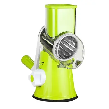 

Multifunctional Vegetable Shredder Hand Drum Rotary Grater Shred Potato Slicer Roller Shape Stainless Steel Crank Handle