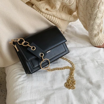

Small Leather Crossbody Bags For Women2020 Solid Color Designer Travel Chain Shoulder Messenger Bags Handbags Women Bags